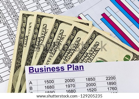 a business plan for starting a business. ideas and strategies for self-employment. dollars and calculator