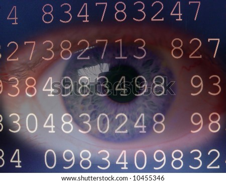 a lot of numbers and a human eye