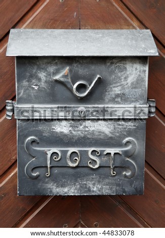 Individual letter box made of metal in a private house