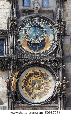 Prague Astronomical Clock on the Old Town Hall