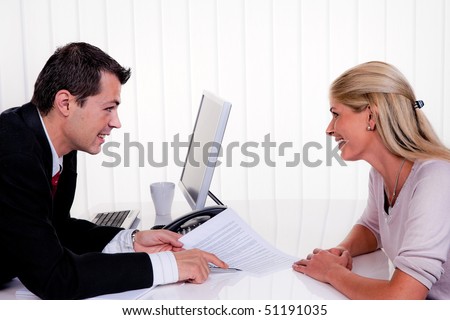 Husband and wife during a consultation