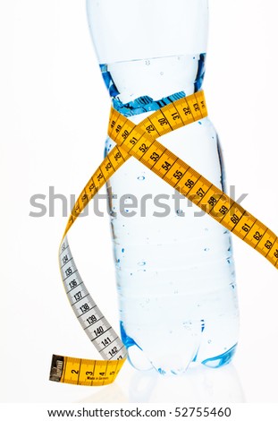 Mineral water. Symbol for diet and weight loss.