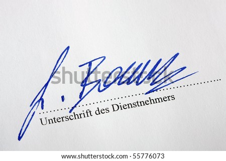 pThe signature is placed under a service contract