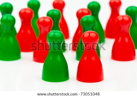 Red and green characters. Coalition government between red and green.