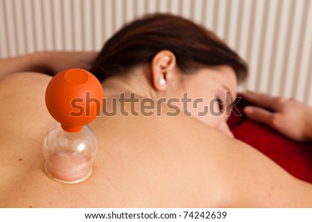 Relaxation, peace and well-being through massage. Cupping Massage
