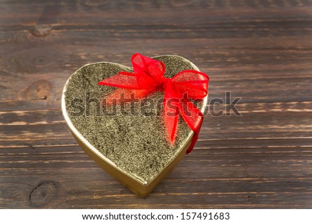 a box for a gift in the shape of a heart. photo icon for valentine\'s day, wedding anniversary, engagement.
