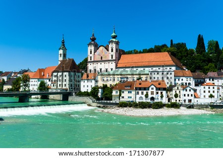 the old town of steyr in upper austria. austria, europe