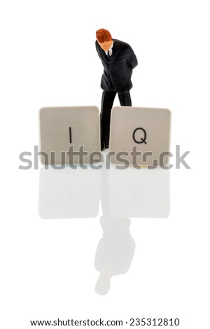the letters iq as a symbol photo for intelligence quotient.