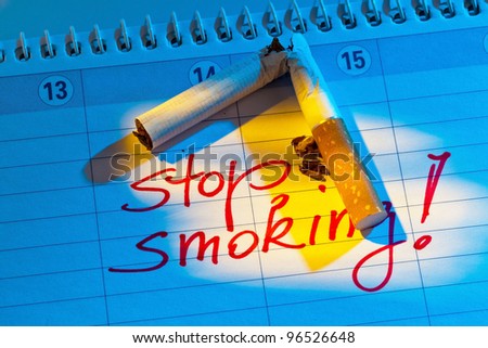 giving up smoking. good resolution in the calendar to be non smoking.
