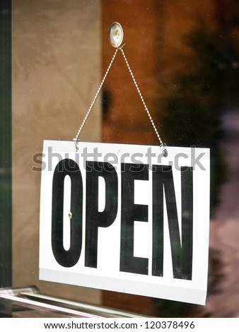 Open Sign At A Store In Vienna