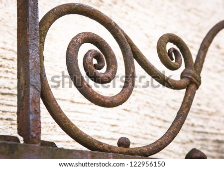 part of an old fence - close-up