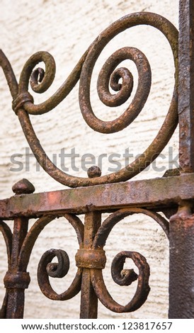 part of an old fence - close-up