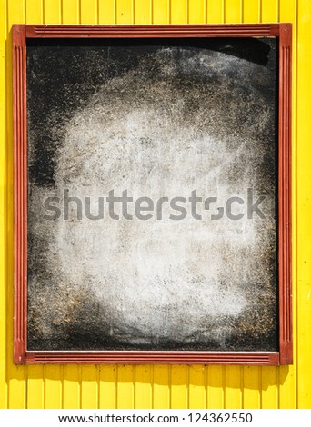 empty black board (menu board) at a restaurant - nice backgroud with space for text