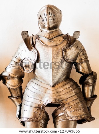 beautiful antique suit of armor