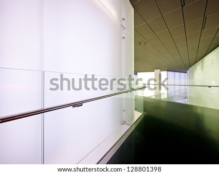 modern corridor at a building in rome - nice background with copy space