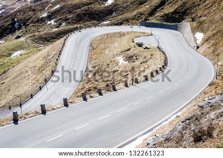 winding country road in austria