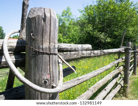 beautiful old fence at a farm