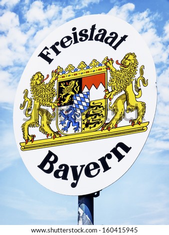 the coat of arms of bavaria with text: \