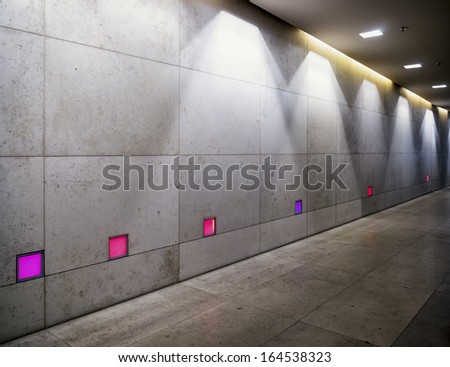 modern corridor at a building - nice background with copy space