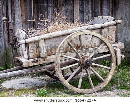old cart at a farm