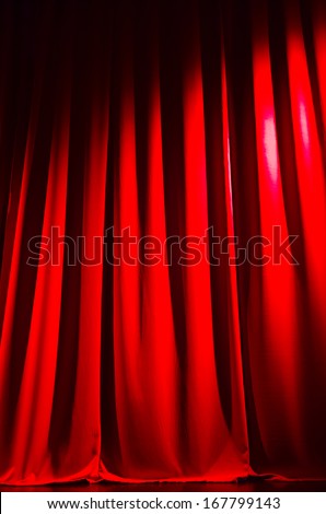 beautiful red curtain at a movie theater - nice background
