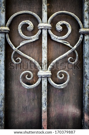 ornate old fence - close up
