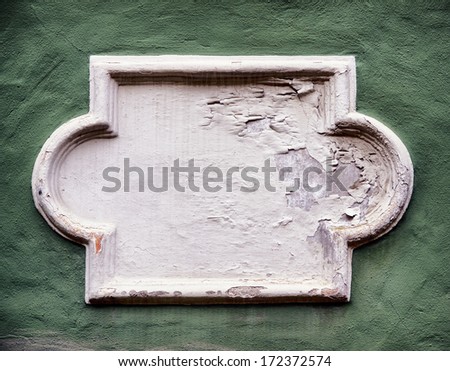 old blank sign at a wall - nice background