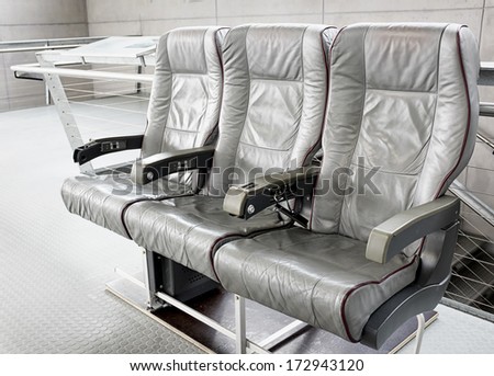 old chairs of a plane