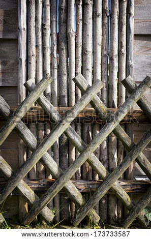 old wooden fence - close up