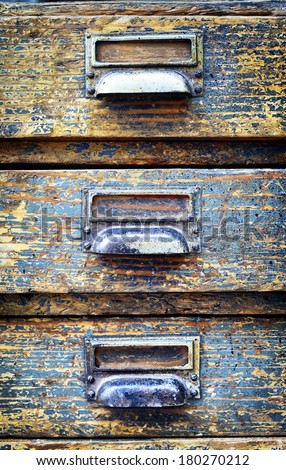 old filing cabinet - front view