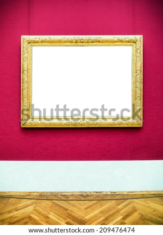 old picture frame at a museum - nice background with copy space