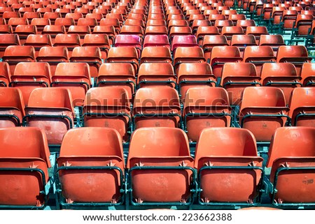 rows of chairs - outdoors - photo