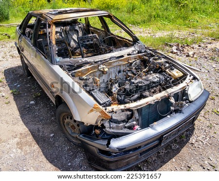 old burnout car - photo