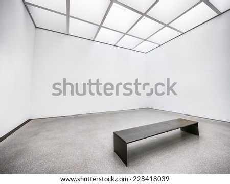 bench at an empty gallery in berlin - nice background