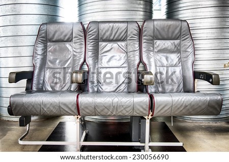 old chairs of a plane