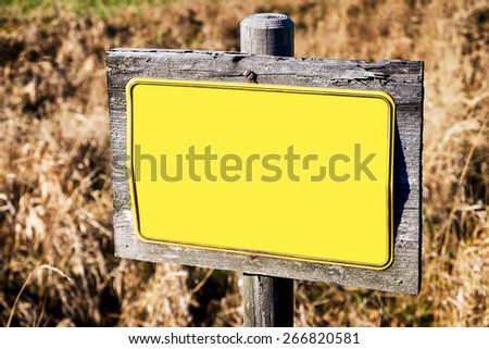 blank sign with space for text