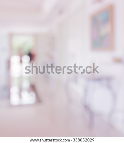 blur walkway and door with furniture in drawing room