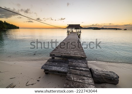 Sunrise in the remote Togean Islands, Central Sulawesi, Indonesia.
