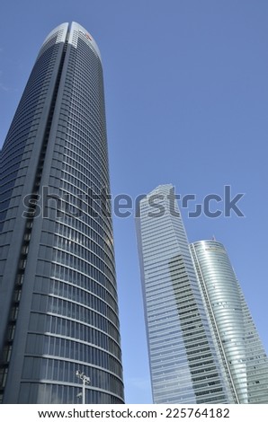 MADRID, SPAIN - OCTOBER, 18: Three Towers in the Four Towers Business Area, on October 18, 2014 in Madrid, Spain.