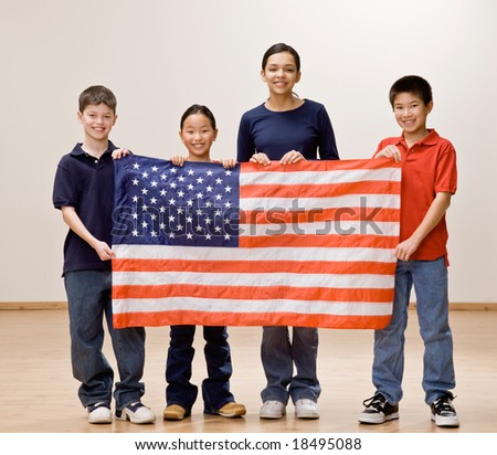 american flag pictures for kids. the American flag together