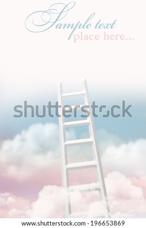 Stairs leading to the sky. Way to success concept.