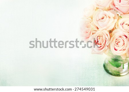 Beautiful roses in a vase.