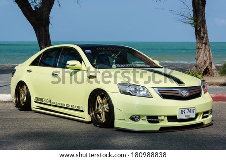 SONGKHLA, THAILAND - March 09 : Tuned car Toyota camry in \