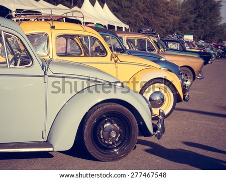 SONGKHLA, THAILAND - May 02 :Vintage Volkswagen  Meeting in 