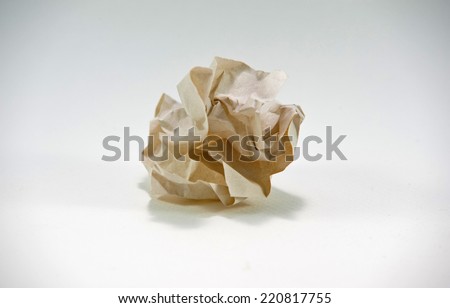 Paper ball - Junk paper can be recycle on white background.