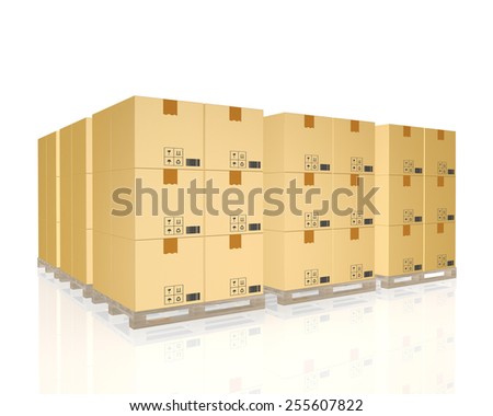 cargo, delivery and transportation logistics storage warehouse industry,isolated on white background
