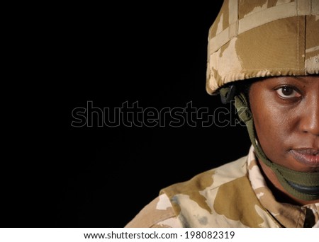 Black Female British Soldier