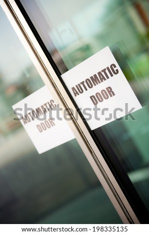 Automatic Doors Sign