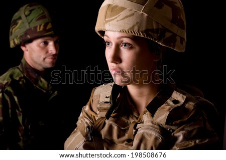Man And Woman Soldiers