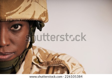 Portrait Of Female Soldier